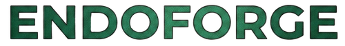 The word 'ENDOFORGE' appears in dark green sans-serif lettering centered on a plain off-white background.